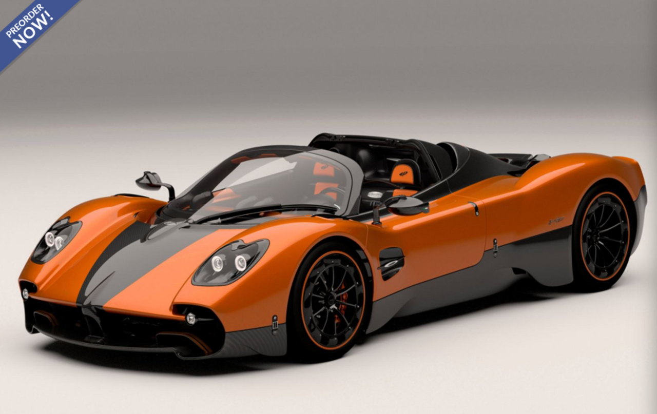 1/18 BBR Pagani Utopia Roadster Open Roof (Orange St. Tropez) Car Model