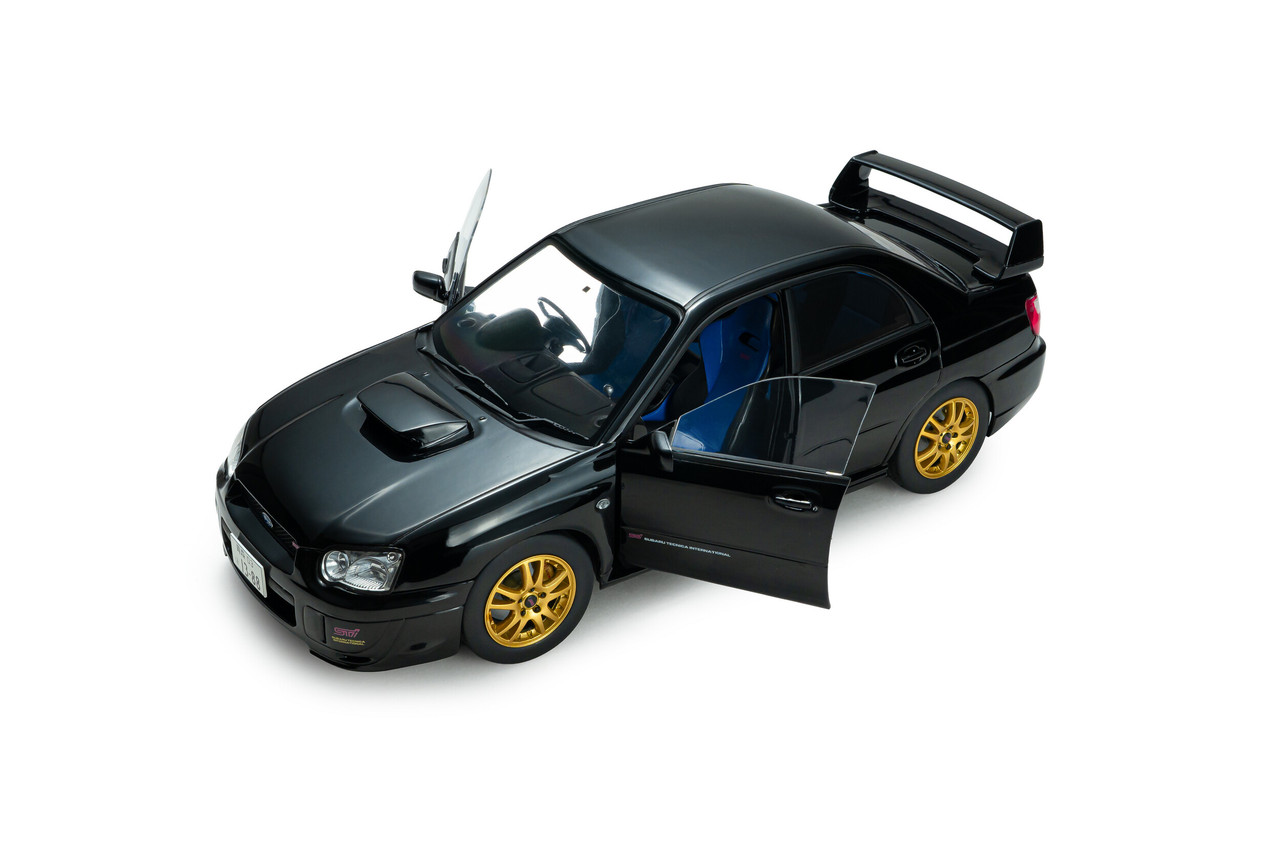 1/18 Solido 2004 Subaru Impreza WRX STi Java Black Pearl Diecast Car Model