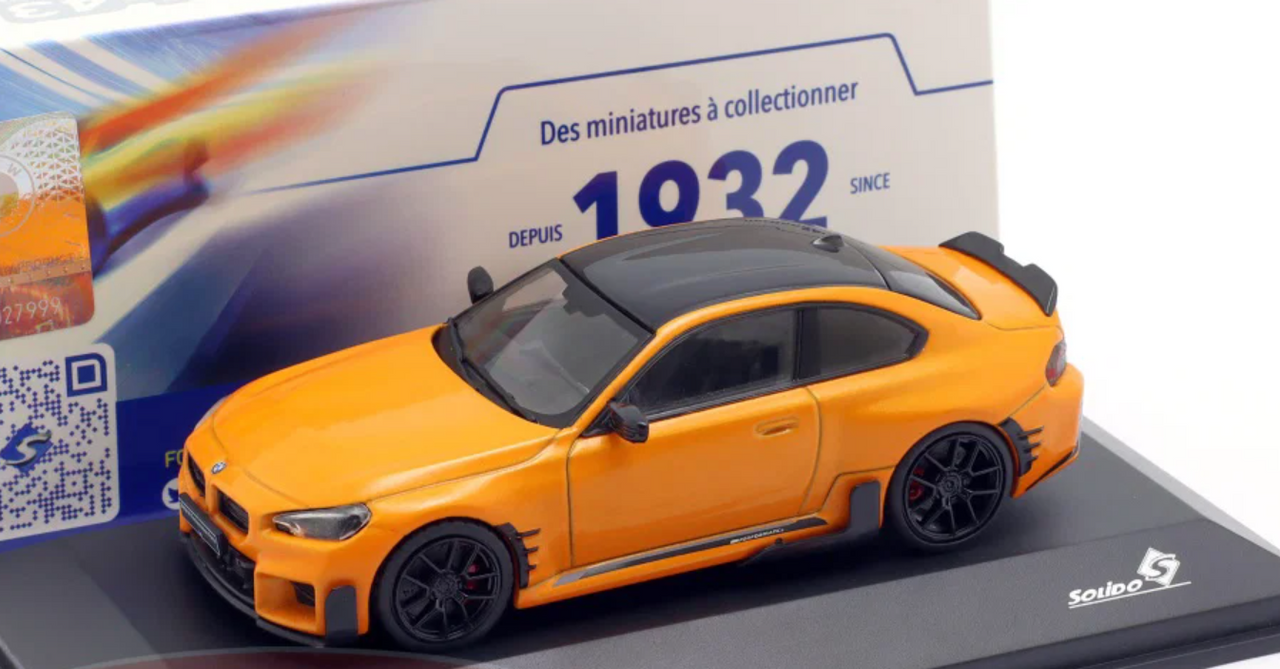 1/43 Solido 2024 BMW M2 F87 M Performance (Papaya Orange) Diecast Car Model