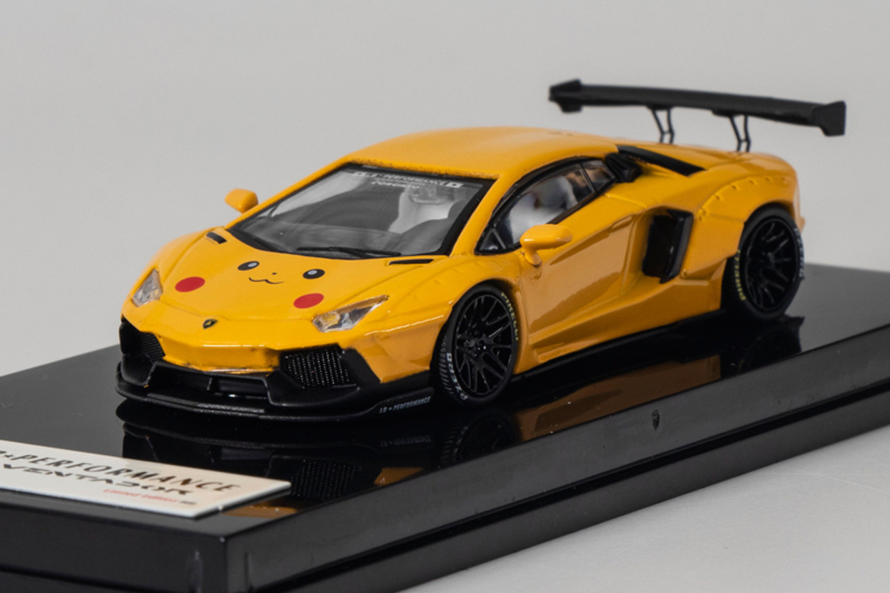 1/64 JEC Lamborghini Aventador LB Works Liberty Works Pikachu (Yellow) Car Model