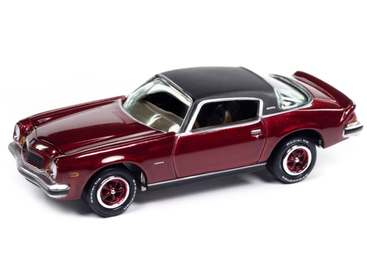 1975 Chevrolet Camaro LT Dark Red Metallic with Black Top "Classic Gold Collection" 1/64 Diecast Model Car by Johnny Lightning