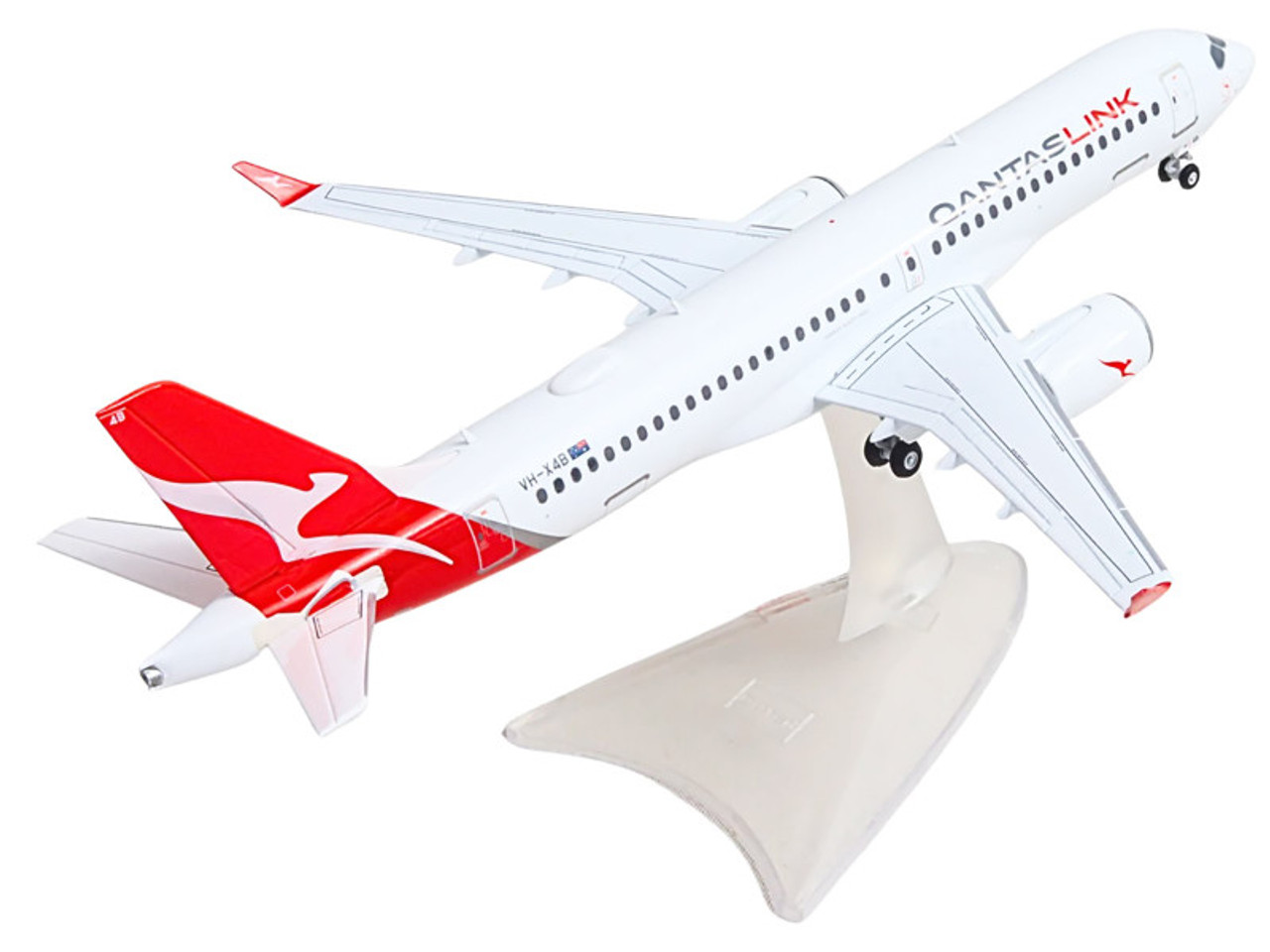 Airbus A220-300 Commercial Aircraft "QantasLink" (VH-X4B) White with Red Tail 1/200 Diecast Model by Herpa