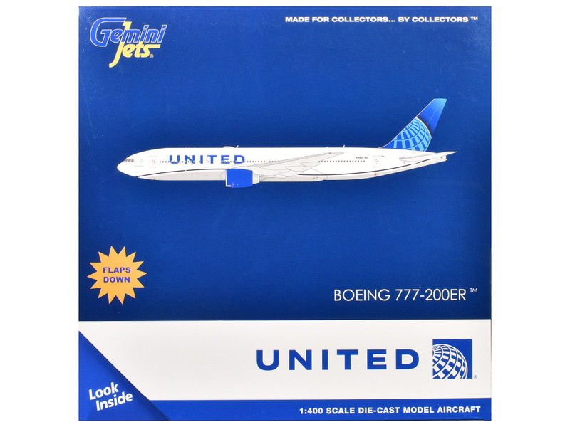 Boeing 777-200ER Commercial Aircraft with Flaps Down 