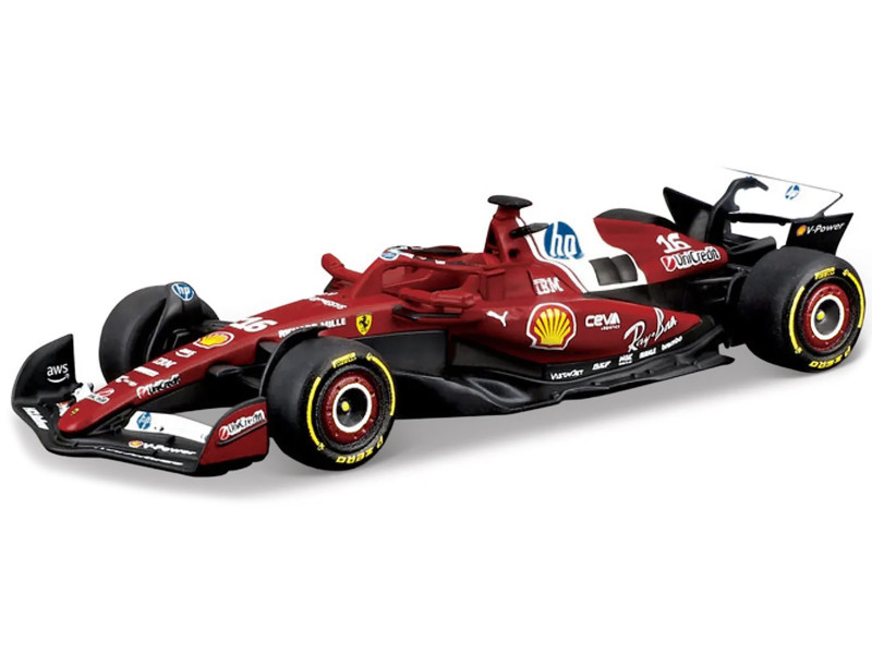 1/64 BBurago 2025 Formula 1 Ferrari SF-25 #16 Charles Leclerc Diecast Car Model