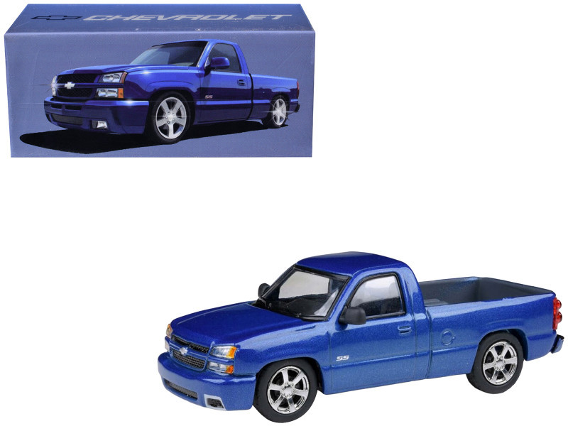 1/64 Paragon 2006 Chevrolet Silverado SS Clone Cateye (Ming Blue) Diecast Car Model