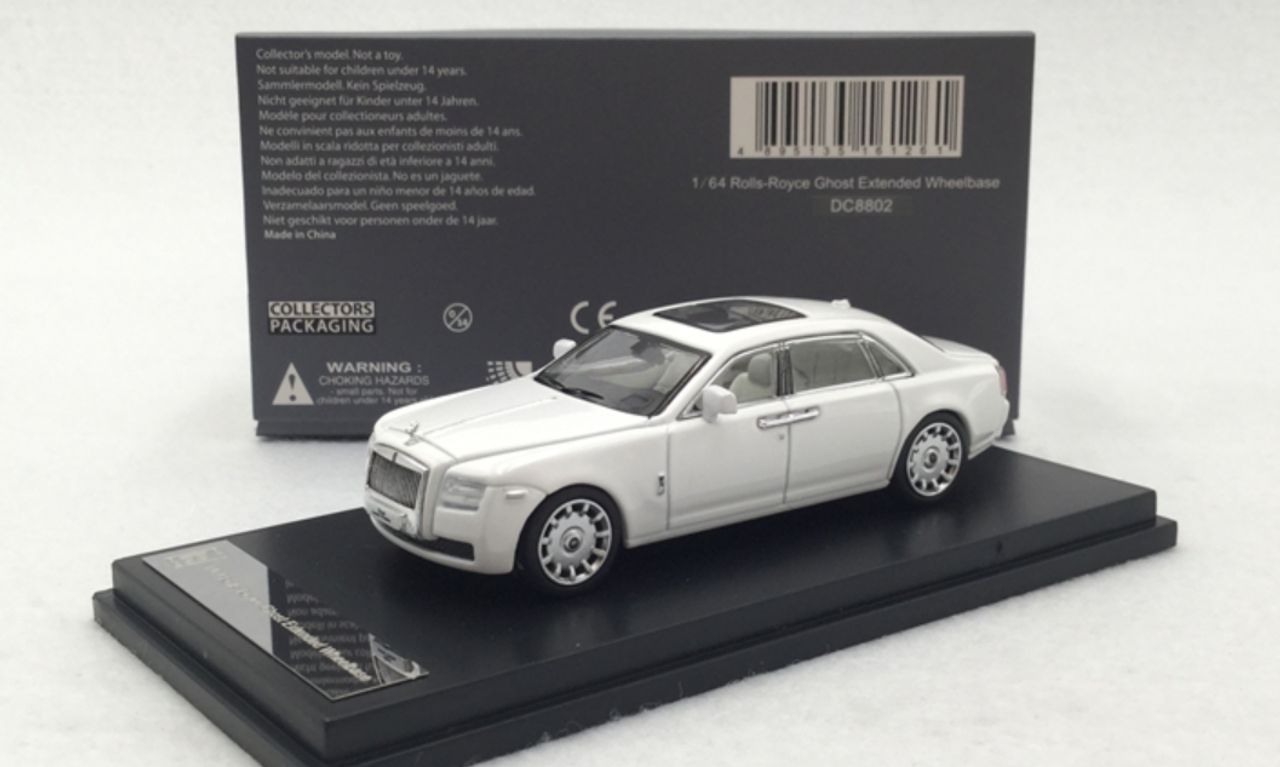 1/64 Rolls-Royce Ghost EWB Extended Wheelbase (White) Diecast Car Model -  LIVECARMODEL.com