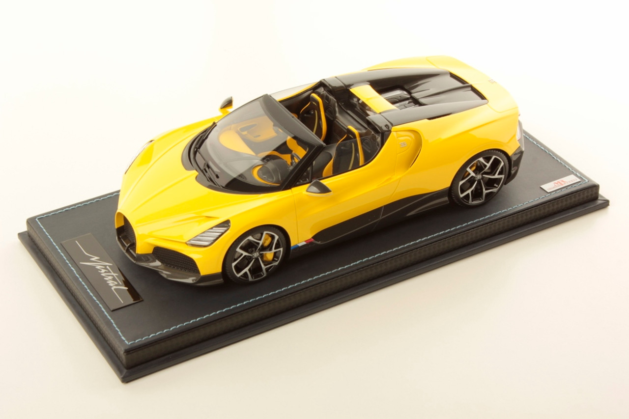 1/18 MR Collection Bugatti W16 Mistral (Yellow) Car Model