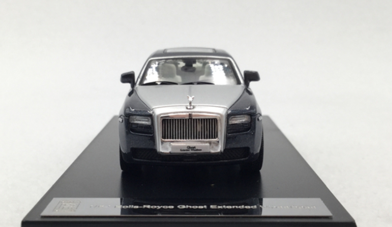 1/64 Rolls-Royce Ghost EWB Extended Wheelbase (Dark Blue / Silver) Diecast Car Model