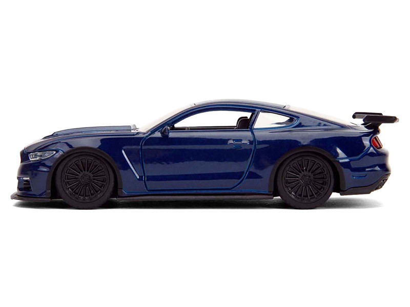 2016 Ford Mustang GT Dark Blue Metallic with White Stripe 