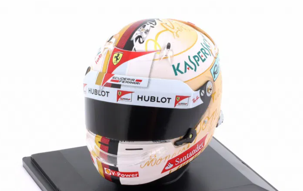 1/5 Spark 2017 Formula 1 Sebastian Vettel Ferrari #5 Winner Monaco GP Helmet Model