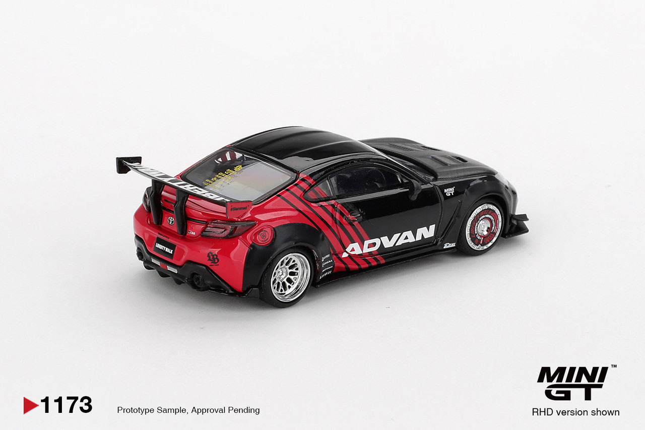 1/64 Mini GT Toyota GR86 LB☆Nation Advan Diecast Car Model