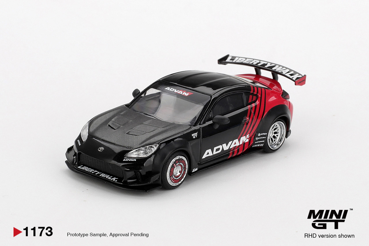 1/64 Mini GT Toyota GR86 LB☆Nation Advan Diecast Car Model