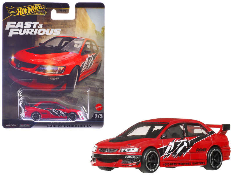 1/64 Hot Wheels Premium Mitsubishi Lancer Evolution IX (Red) Fast