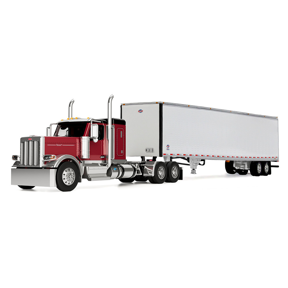 1/64 First Gear Peterbilt Model 589 with 58” Flat Top Sleeper (Red