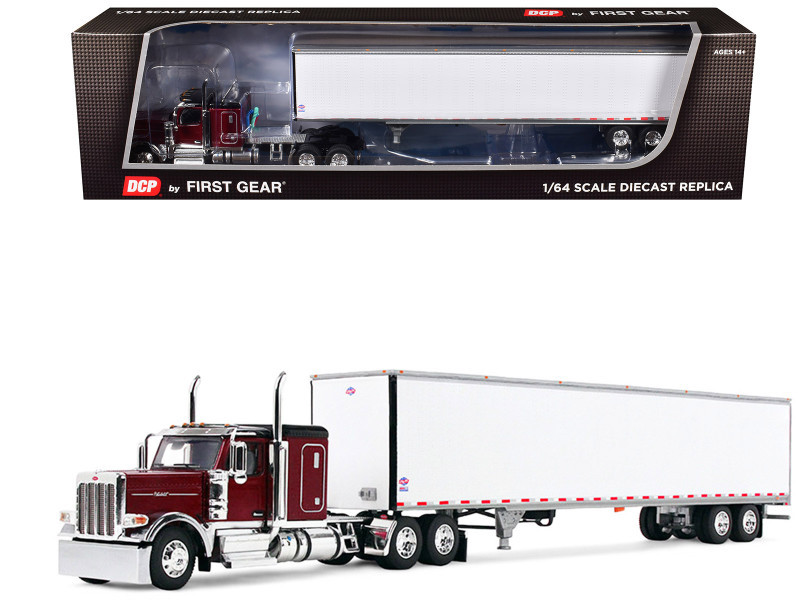 1/64 First Gear Peterbilt Model 589 with 58” Flat Top Sleeper (Red