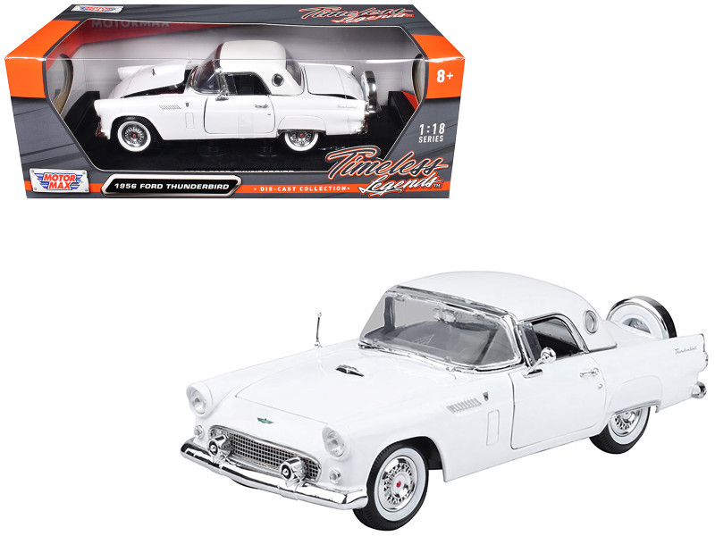 1/18 Motormax 1956 Ford Thunderbird (White) Diecast Car Model