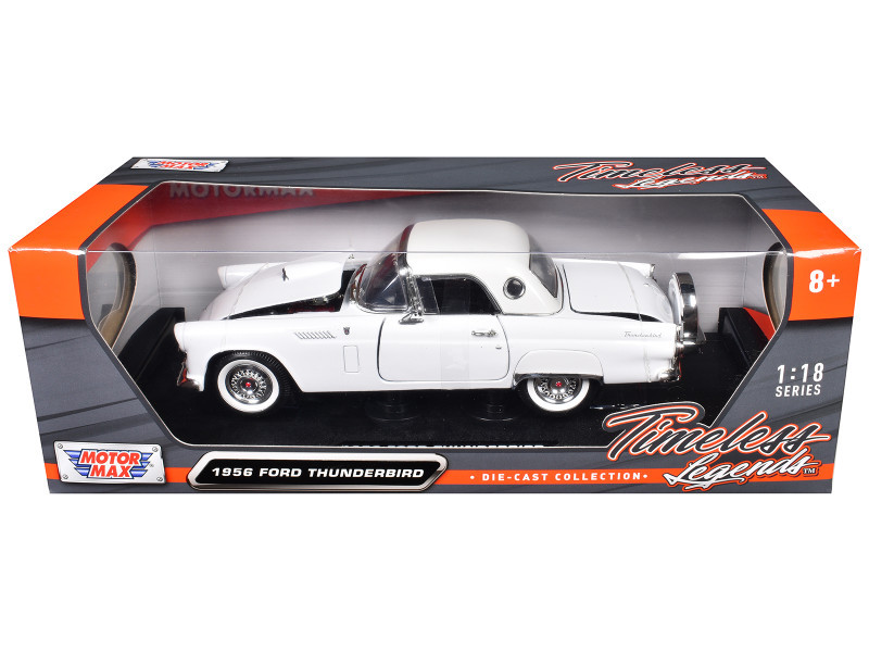 1/18 Motormax 1956 Ford Thunderbird (White) Diecast Car Model