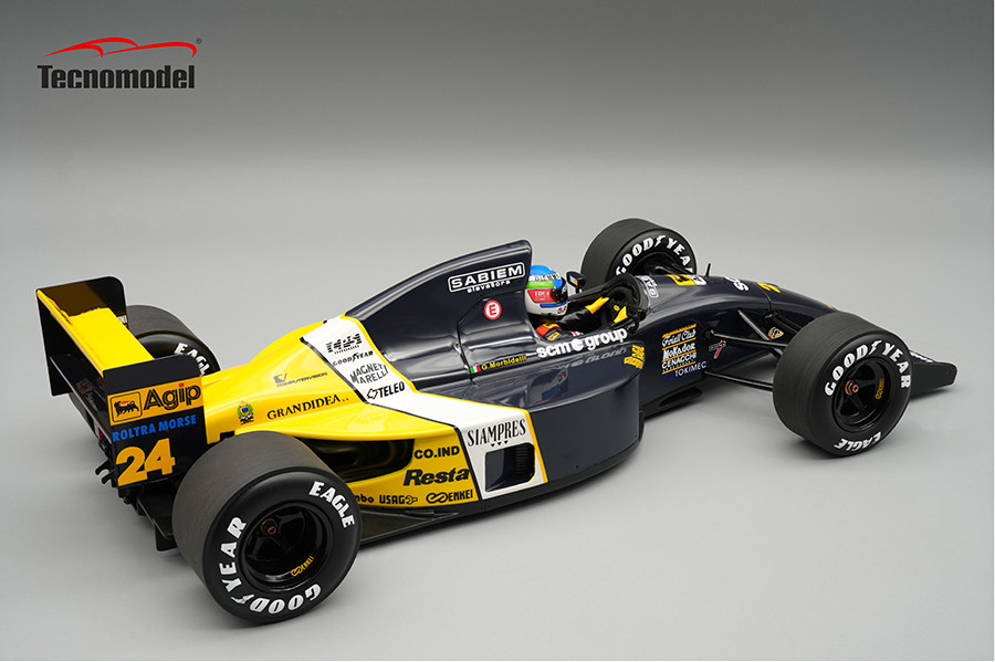 1/18 Tecnomodel Minardi M191 1991 SPA GP Driver: Gianni TMD18-471ACar #24 Limited Edition Car Model with Driver Figure