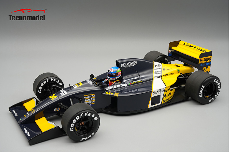 1/18 Tecnomodel Minardi M191 1991 SPA GP Driver: Gianni TMD18-471ACar #24 Limited Edition Car Model with Driver Figure