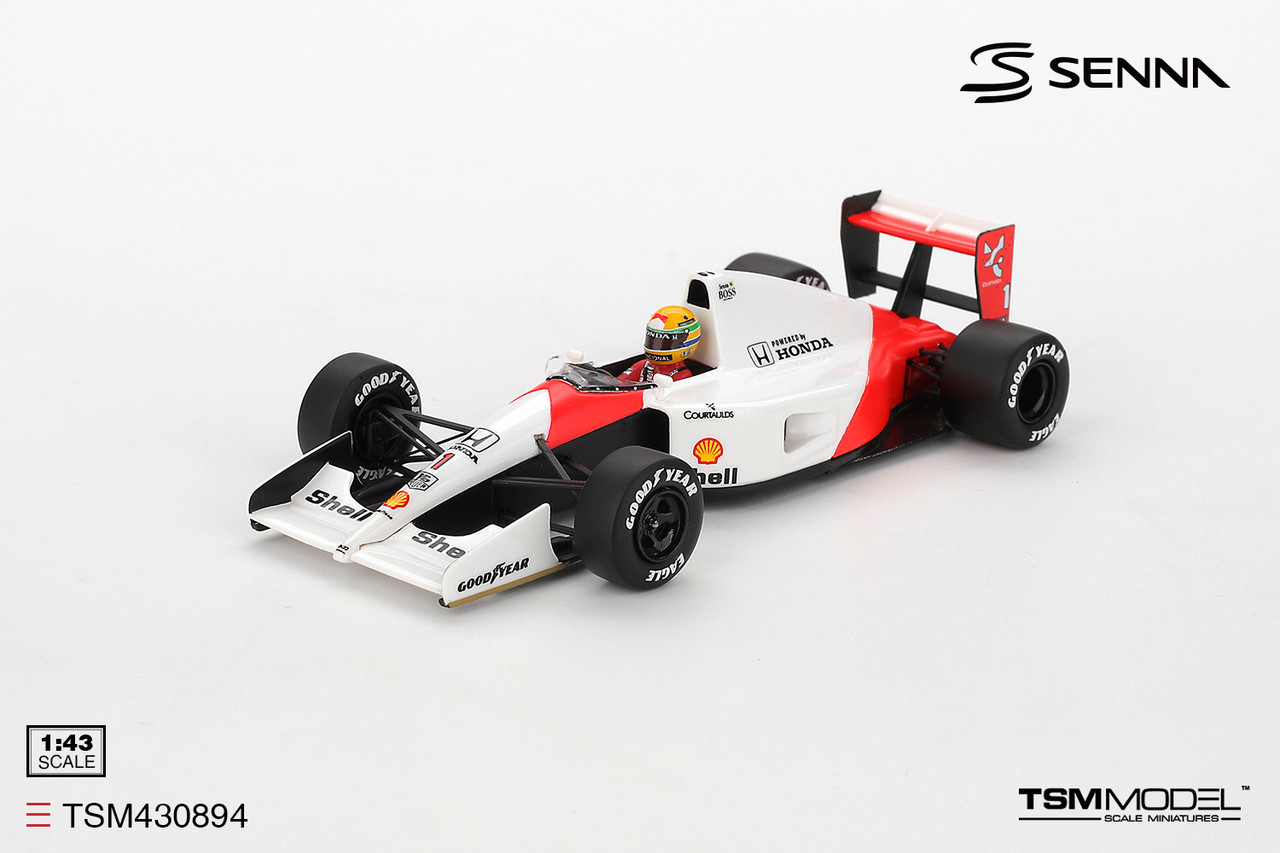 1/43 TSM 1991 Formula 1 McLaren MP4/6 #1 Ayrton Senna Japanese GP 2nd Place Car Model