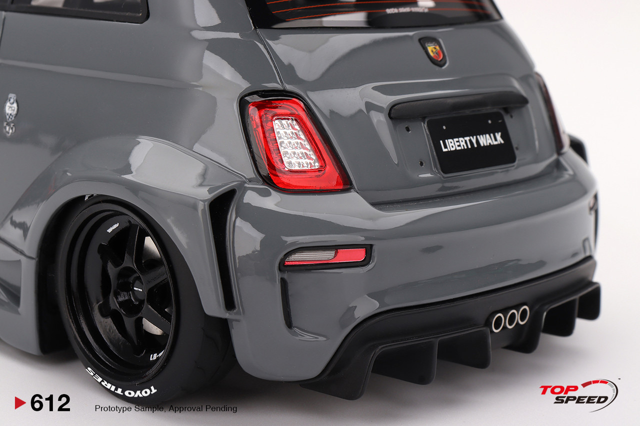 1/18 Top Speed Firat Abarth LB-WORKS x Abas Works 595 (Grey) Car Model