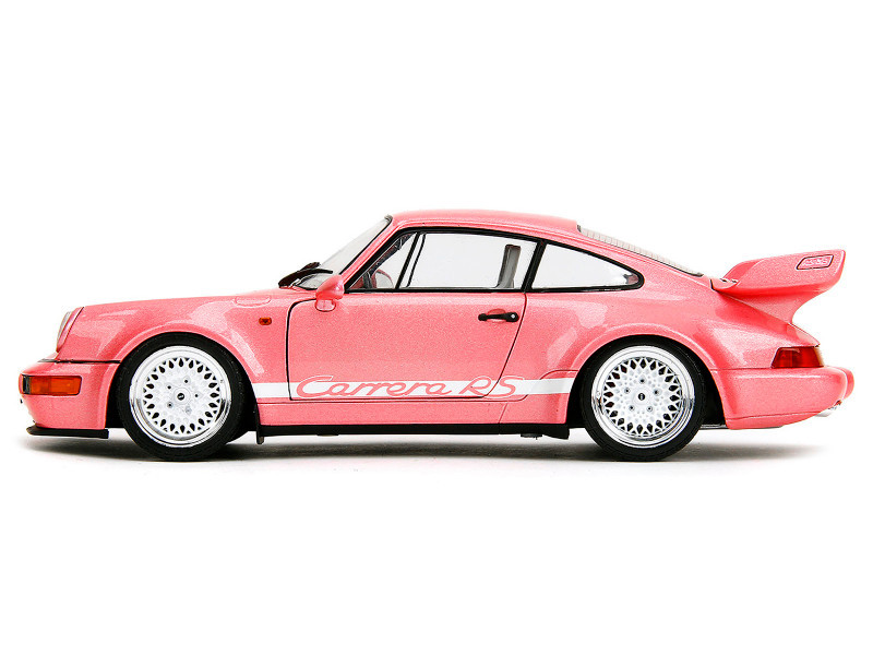 Porsche 911 Carrera RS (964) Pink Metallic with White Stripes