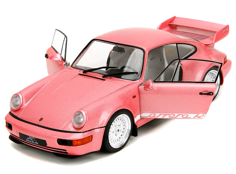 Porsche 911 Carrera RS (964) Pink Metallic with White Stripes