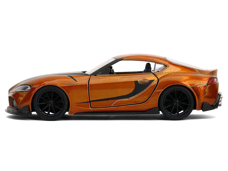 2020 Toyota Supra Orange Metallic with Black Stripes "F9" (2021) Movie "Fast & Furious" Series 1/32 Diecast Model Car by Jada
