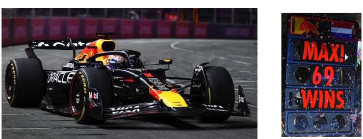 1/43 Spark 2025 Formula 1 Oracle Red Bull Racing RB21 #1 Winner Las Vegas GP Max Verstappen Car Model with Pit Board