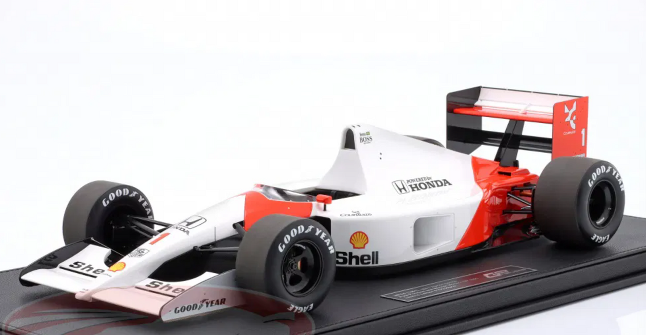 1/12 GP Replicas 1991 Formula 1 Ayrton Senna McLaren MP4/6 #1 Winner Monaco GP Formula 1 World Champion Car Model