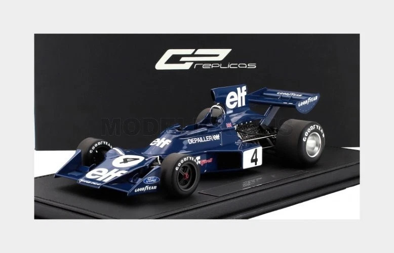 1/18 GP Replicas 1974 Formula 1 Patrick Depailler Tyrrell 007 #4 2nd Swedish GP Car Model