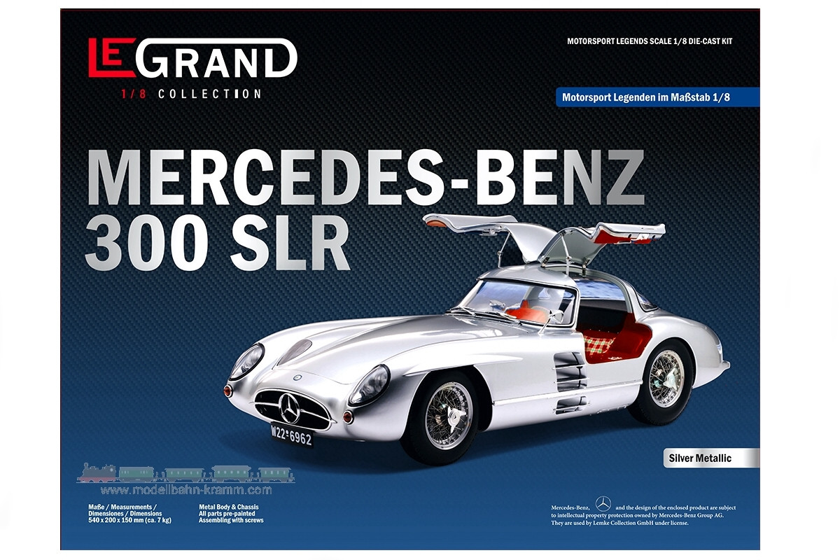 1/8 LeGrand 1955 Mercedes-Benz 300 SLR Uhlenhaut Coupe (Silver