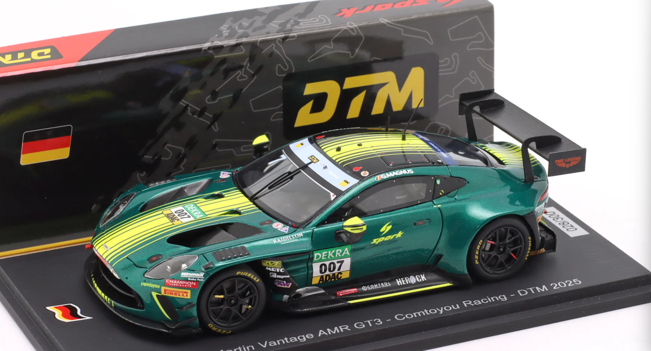 1/43 Spark Aston Martin Vantage GT3 No.7 Comtoyou Racing DTM 2025 Gilles Magnus Car Model