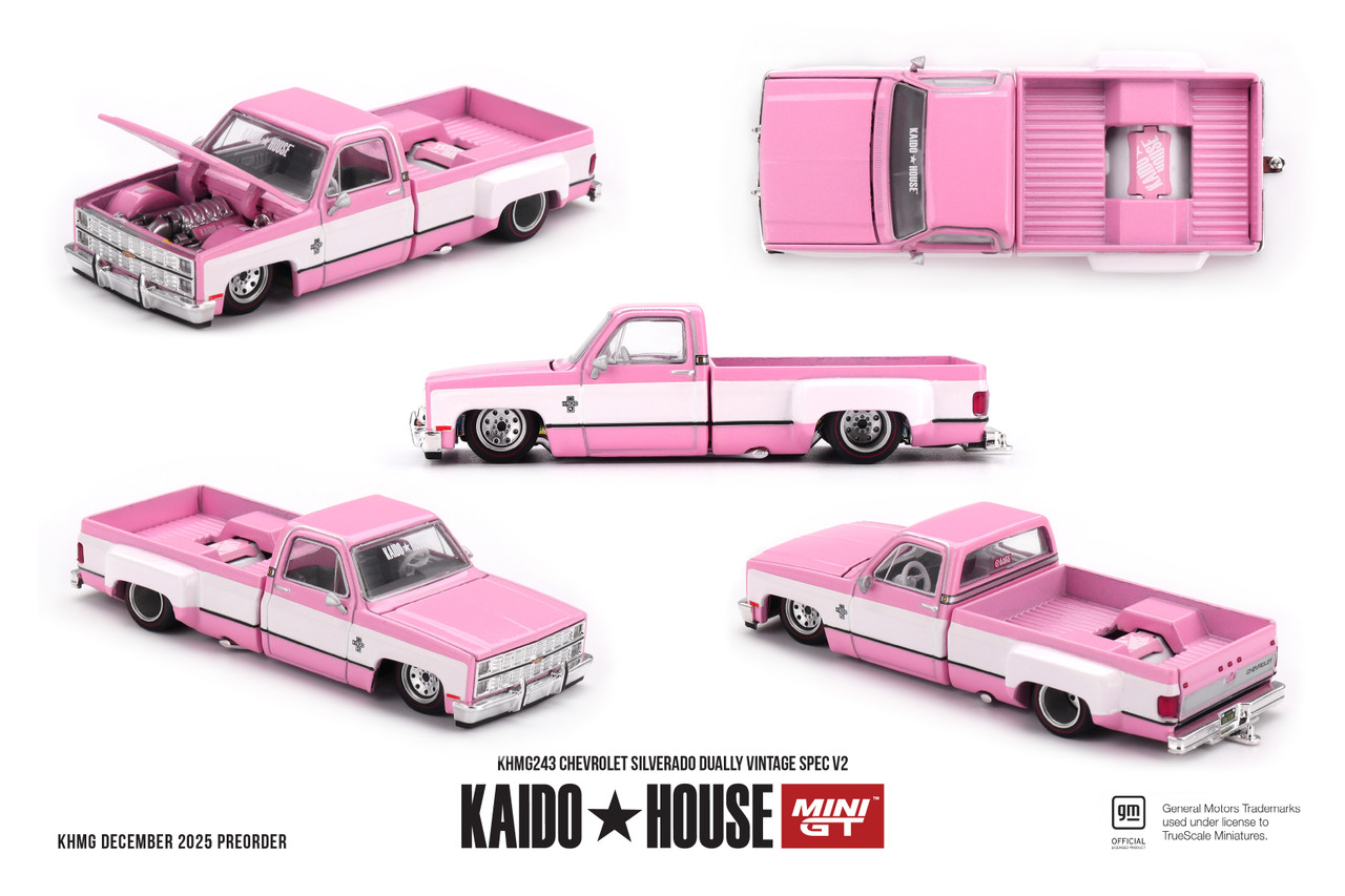 1/64 Kaido House Chevrolet Silverado Dually Vintage Spec V2 (Pink