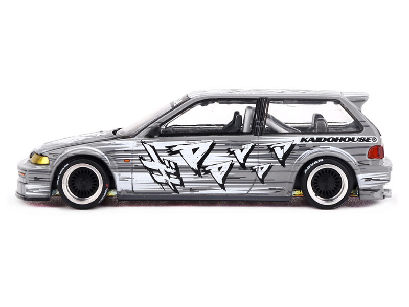 1/64 Kaido House Honda Civic (EF) Kaido Manga V1 (Grey) Diecast Car Model