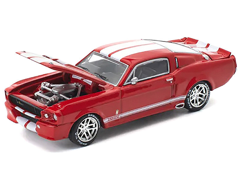 Shelby Mustang GT500 Red Metallic with White Stripes 1/64 Diecast Shelby Mustang GT500 Red Metallic with White Stripes 1/64 Diecast