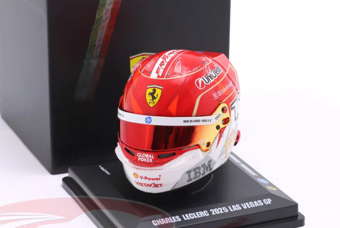1/5 Looksmart Charles Leclerc – Scuderia Ferrari HP La Vegas GP 2025 Helmet Model