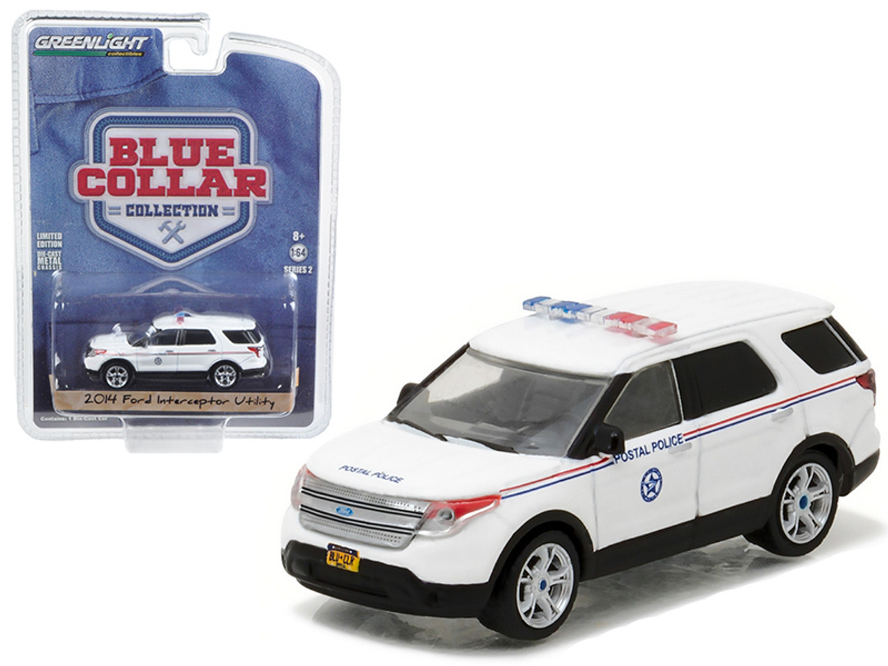 2014 Ford Explorer United States Postal Service (USPS) Postal Police 1/64  Diecast Model Car by Greenlight