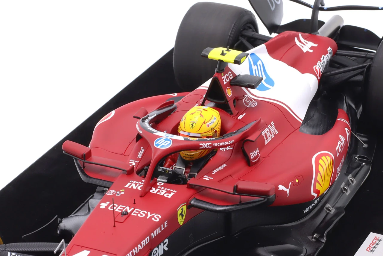 1/12 Looksmart 2025 Formula 1 China GP Sprint Winner Ferrari SF-25 #44 Lewis Hamilton Car Model