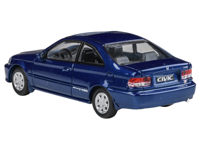 1/64 Paragon 1999 Honda Civic Si Coupe EM1 (Electron Blue Pearl) Diecast Car Model