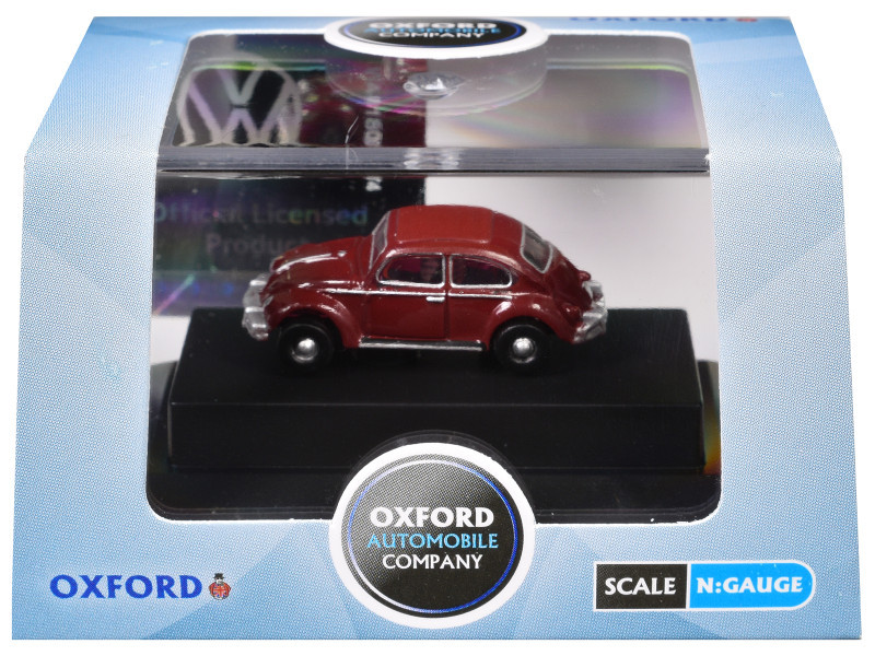 Volkswagen Beetle Ruby Red 1/148 (N) Scale Diecast Model Car by Oxford Diecast