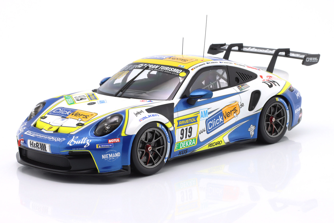 1/18 Ixo 2025 Porsche 911 GT3 Cup #919 24h Nürburgring Richard Jodexnis, Kersten Jodexnis, Robin Chrzanowski, Peter Scharmach Diecast Car Model