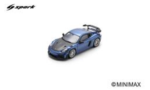 1/43 Spark 2023 Porsche 718 Cayman GT4 RS Weissach Package (Cobalt Blue Metallic) Car Model