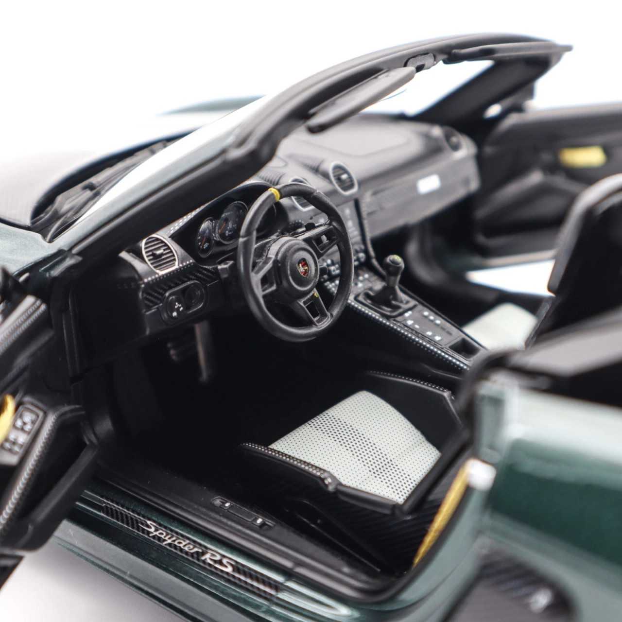 Porsche RS Spyder 1/18 ブラックカーボン 1/18 Norev 2023 Porsche 718 Spyder RS Weissach Package (Fir Green