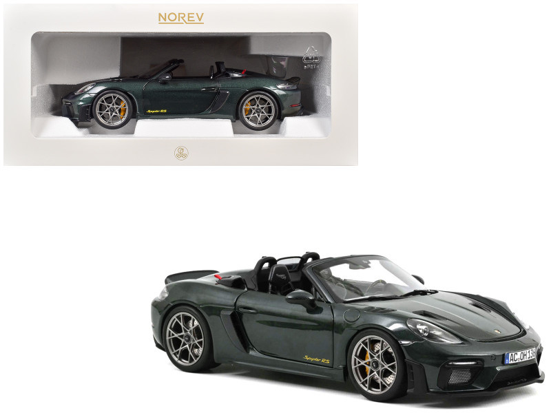 1/18 Norev 2023 Porsche 718 Spyder RS Weissach Package (Fir Green Metallic) Diecast Car Model