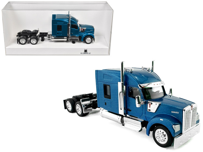 Kenworth W990 with Stand Up Sleeper Cab Blue Metallic 1/87 (HO