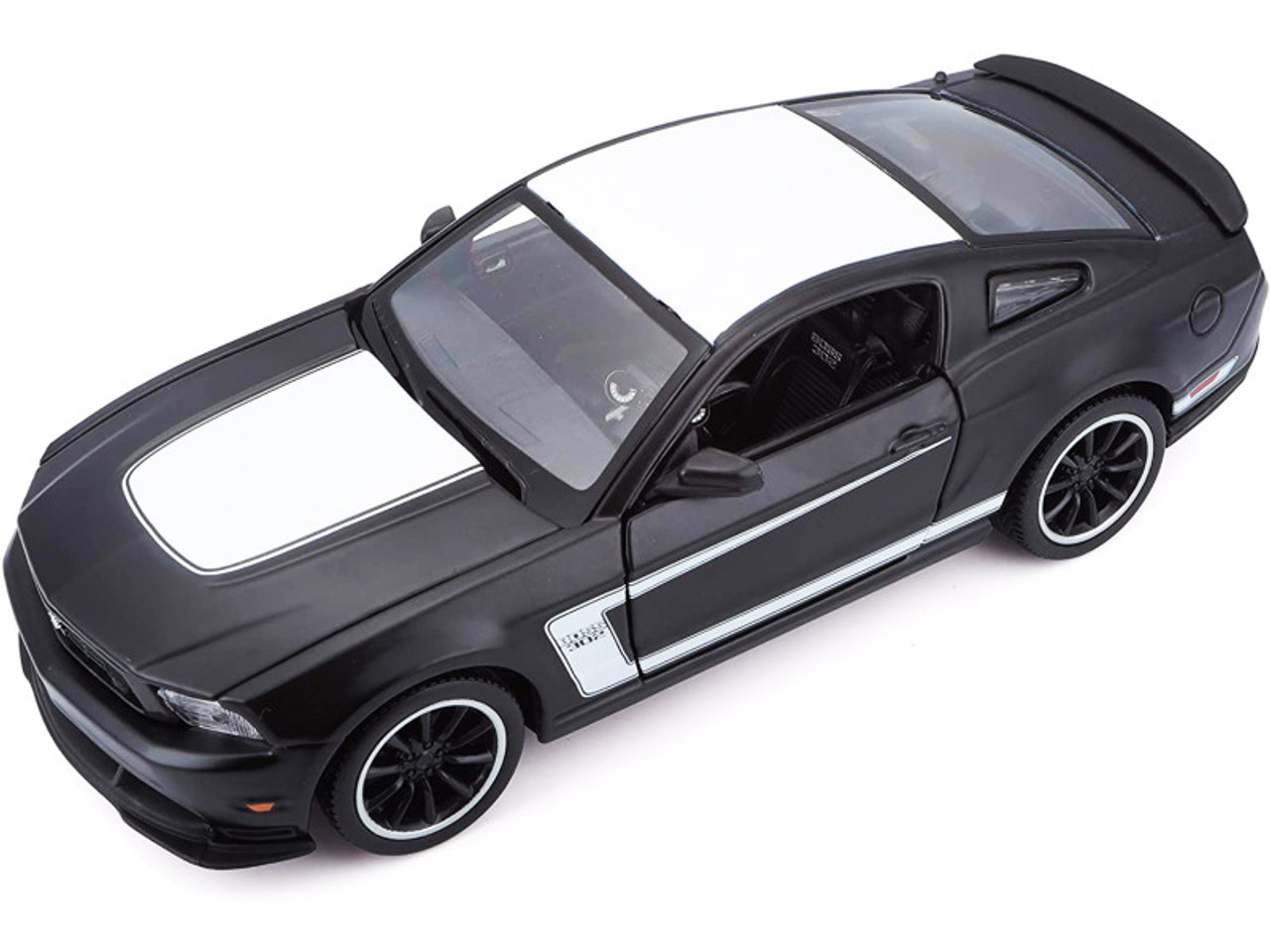 2011 Ford Mustang Boss 302 Matt Black 1/24 Diecast Model Car by Maisto