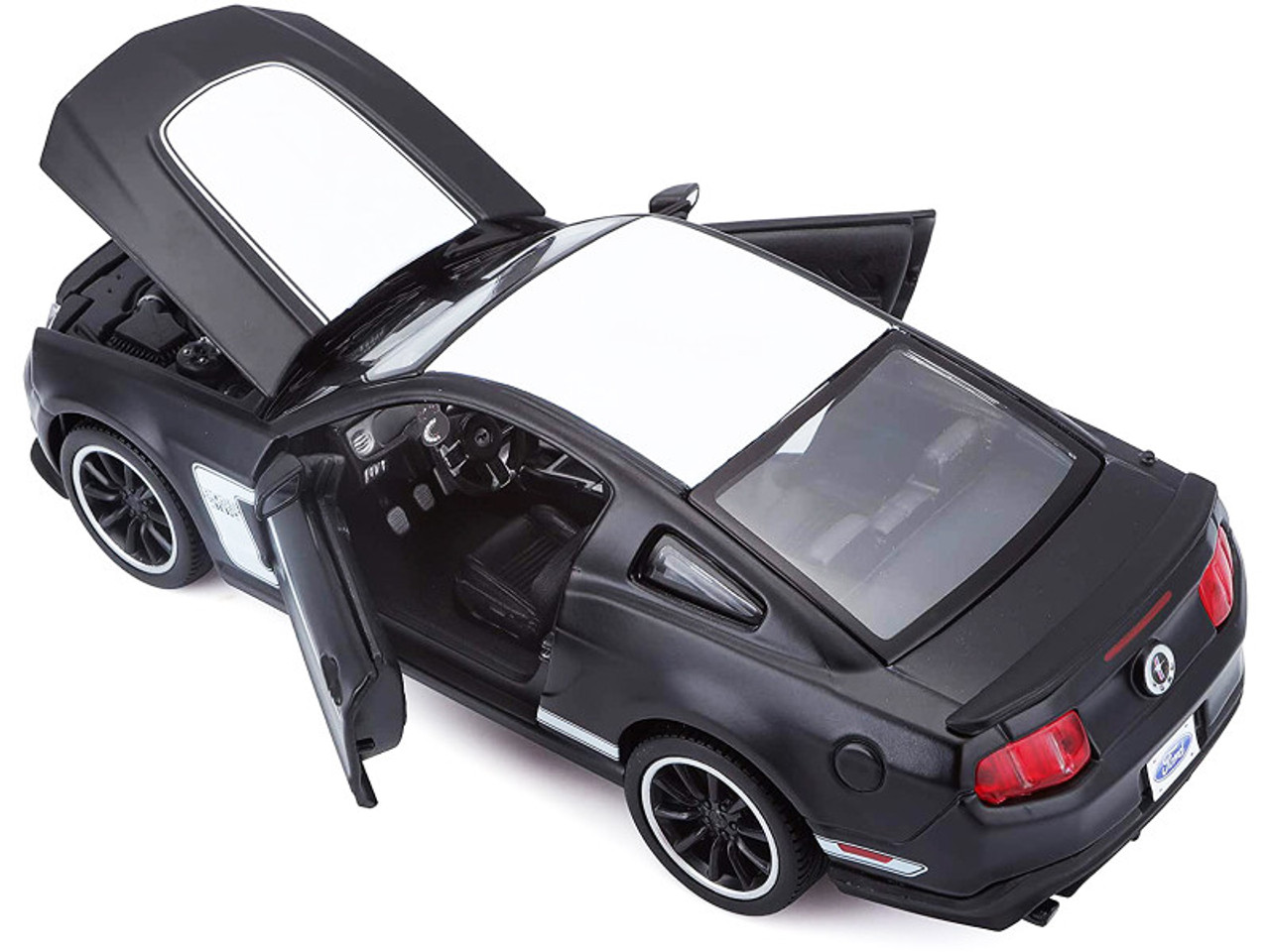 2011 Ford Mustang Boss 302 Matt Black 1/24 Diecast Model Car by Maisto