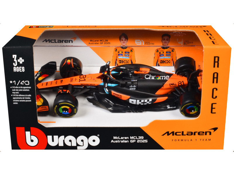 1/43 BBurago 2025 Formula 1 Oscar Piastri McLaren MCL39 #81