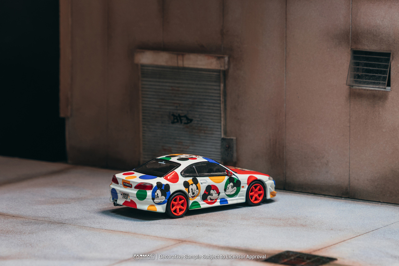 1/64 Tarmac Works Nissan VERTEX Silvia (S15) Mickey Mouse Diecast